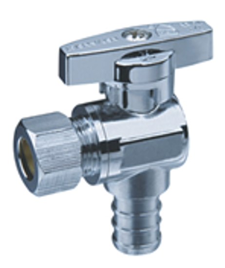 Picture of PEX 1/4 Turn Angle Stop Valves w/ABS Straight Handle