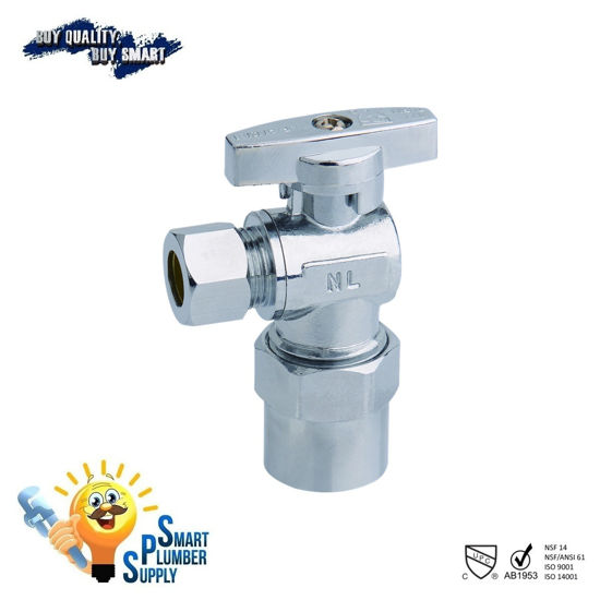 Picture of CPVC 1/4 Turn Angle Stop Valves w/Straight Handle